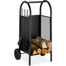 Firewood Rack Heavy Duty Metal Frame Indoor Outdoor Detachable Log Holder Easy Assembly