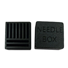 Needle Storage Container Organized Section for Tidying-black