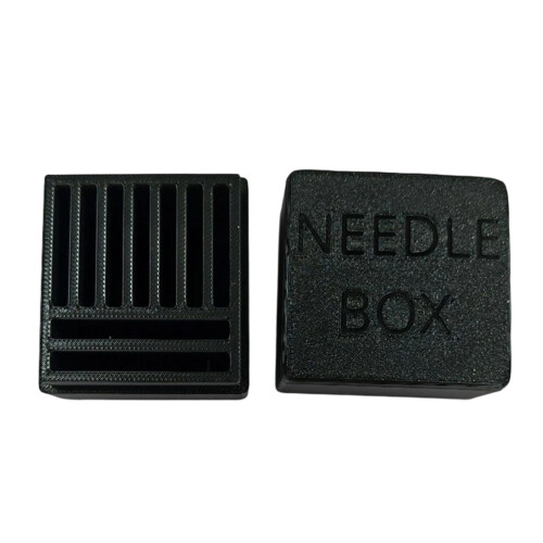 Needle Storage Container Organized Section for Tidying-black