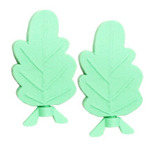 Safe Bird Cage Perches 2PCS Chewing Stands-Green leaves shape