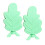 Safe Bird Cage Perches 2PCS Chewing Stands-Green leaves shape 1