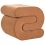 Beliani Pouffe ARCADIA Velvet Golden Brown 5