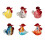 Statue de poulets en verre soufflé à la main,-Sable rouge 2