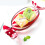 Christmas Platter Dish Glass Peppermint Candy Serving-S Red 6