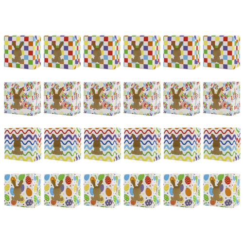 Pack of 24 Holiday Themed Window Gift Boxes Easter Rabbit Random