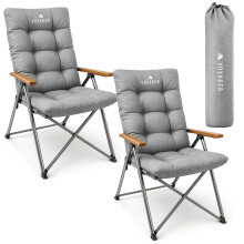 Voyager Luxury Camping Chair 150kg Load Capacity, Portable & Comfortable Stable Folding Chair with Innovative Design, 2 Pack