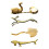Cutlery Bracket Holder Tableware Rack Stainless Steels-Gold 1 2