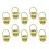 Pack Of 10 Mini Plastic Woven Handled Baskets For Home-Green 1