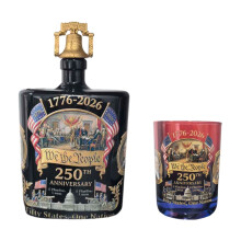 Glass Liquor Storage Bottle 250 Anniversary-Suit black A