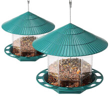 Squirrel Proof Bird Feeder with Large Seed Capacity, Weatherproof Hanging Design for Outdoor Cardinals