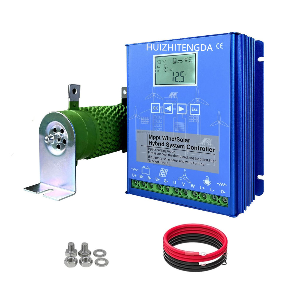 5000W 12V 24V 48V Mppt Wind Solar Hybrid Charge Controller For 3000W Wind Turbine 2000W Solar Panel With Dump Load Resistor 9310869660224