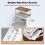 Collapsible Storage Box with Doors, Stackable Folding Bin for Clothing, Snacks and Car Trunk 4