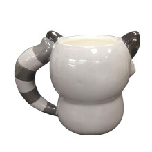 Tasse en céramique en forme de raton laveur Unique, avec poignée