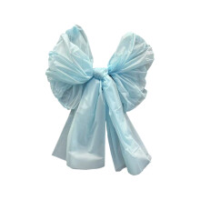 Plastic Bowknot Decoration For Weddings And-Light Blue