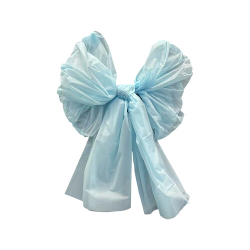 Plastic Bowknot Decoration For Weddings And-Light Blue