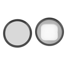 52 mm actiecamera lensfilter optisch glas CPL polarisatiefilter met UV-filteradapterframe, compatibel met HERO 9 zwart, 10 zwart en 11 zwart
