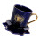 Turkish Evils Eye Theme Ceramic Coffee Cup and Hand Saucer-Blue 1