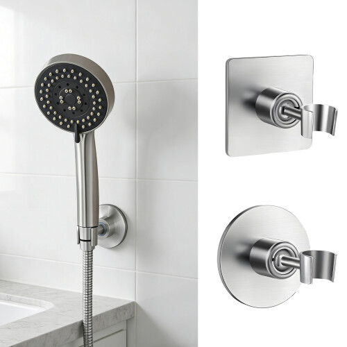 Adjustable Shower Bracket Stainless Steel Shower Head-round 2