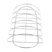 BBQ Rib Rack Stainless Steel Grill Stand Large Capacity Vertical Meat Holder for Outdoor Cooking