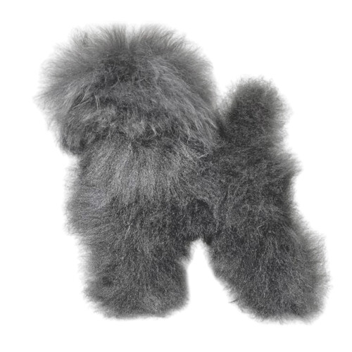 Poils synthétiques de toilettage pour-Poils de caniche gris