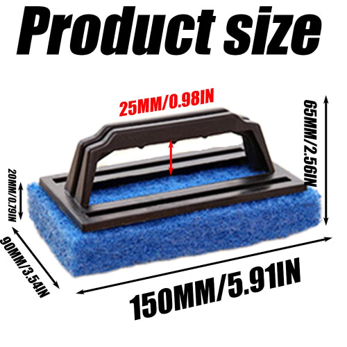 Pool Scrub Brush 3 Pack with Ergonomic Grip, Scratch for Pool Tile, Bathroom and Kitchen 1