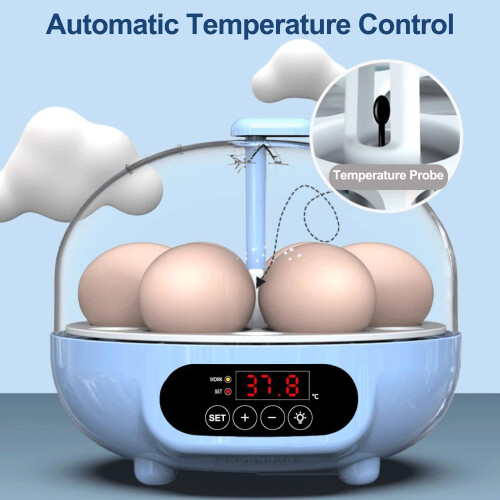 Automatic Egg Incubator with LED Display, 6 Egg Digital Hatcher for Chicken Duck Bird Hatching 1