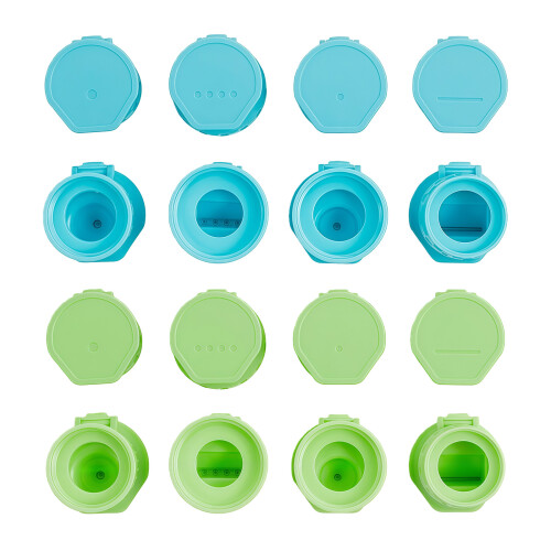 4 Piece Compacts Sauce Squeeze Bottle Cap For Condiment-Blue 2