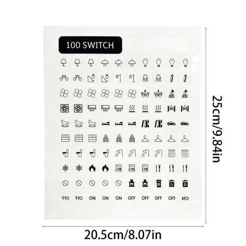 Waterproof Switchs Panel Labels Light Switchs Labels-Black 1