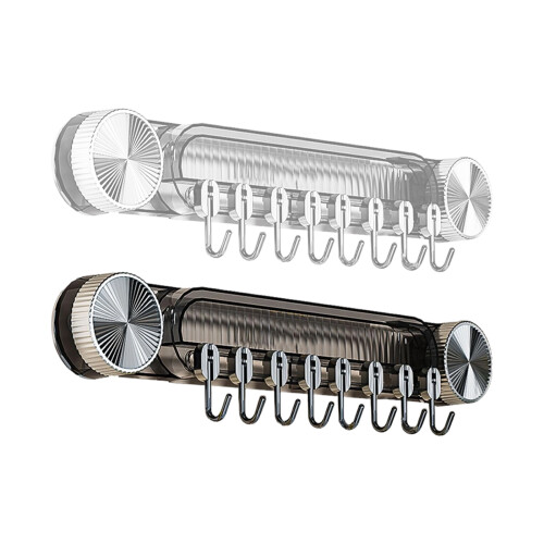 Plastic Suction Cup Hangers Rack Hanging Hook For-Silver 2pcs 2