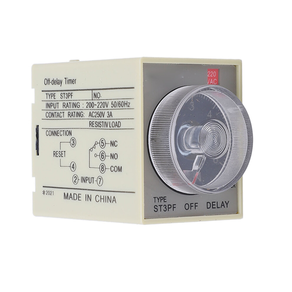 High Accuracy Ac 200-220V Power Off Delay Relay Timer With Knob Control St3pf 8481390098662