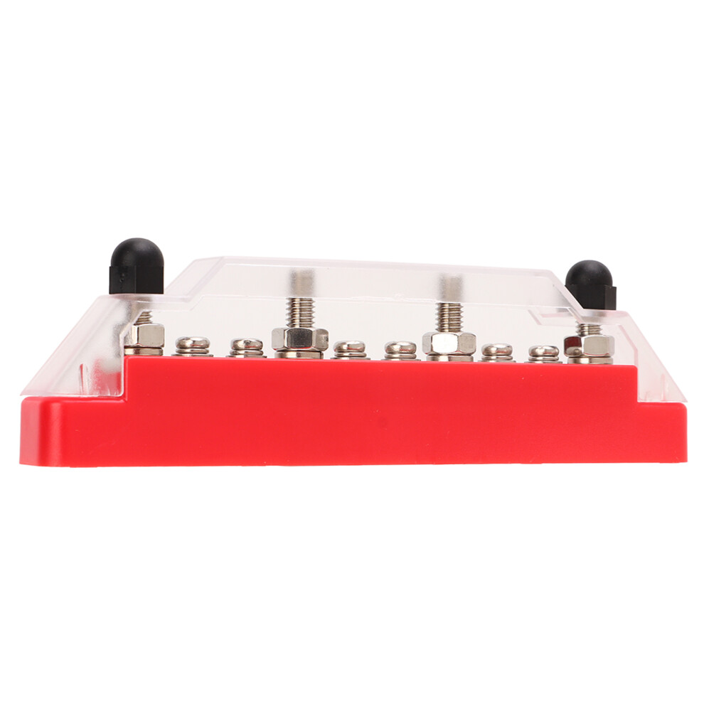 10 Way Power Distribution Block 130A 4XM6 & 6XM4 Terminals Red 5001390098634