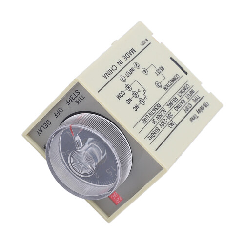 AC200-220V Power Off Delay Timer Relay Knob Adjustable High Accuracy ST3PF