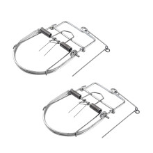 Mouse Trap with Safety Lock Mechanism, Reusable Rat Trap Cage for Home and Outdoor, 2 Pack