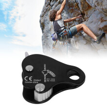 Aluminiumlegierungs-Kletterseil-Karabiner Selbstsichernd 8-13mm Schwarz