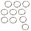 Runde Schlüsselringe mit Karabinerverschluss 10er-Pack Silver 1