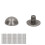 8mm Leather Rivets Kit 100 Sets Hard Alloy Silver Grey Decorative 15