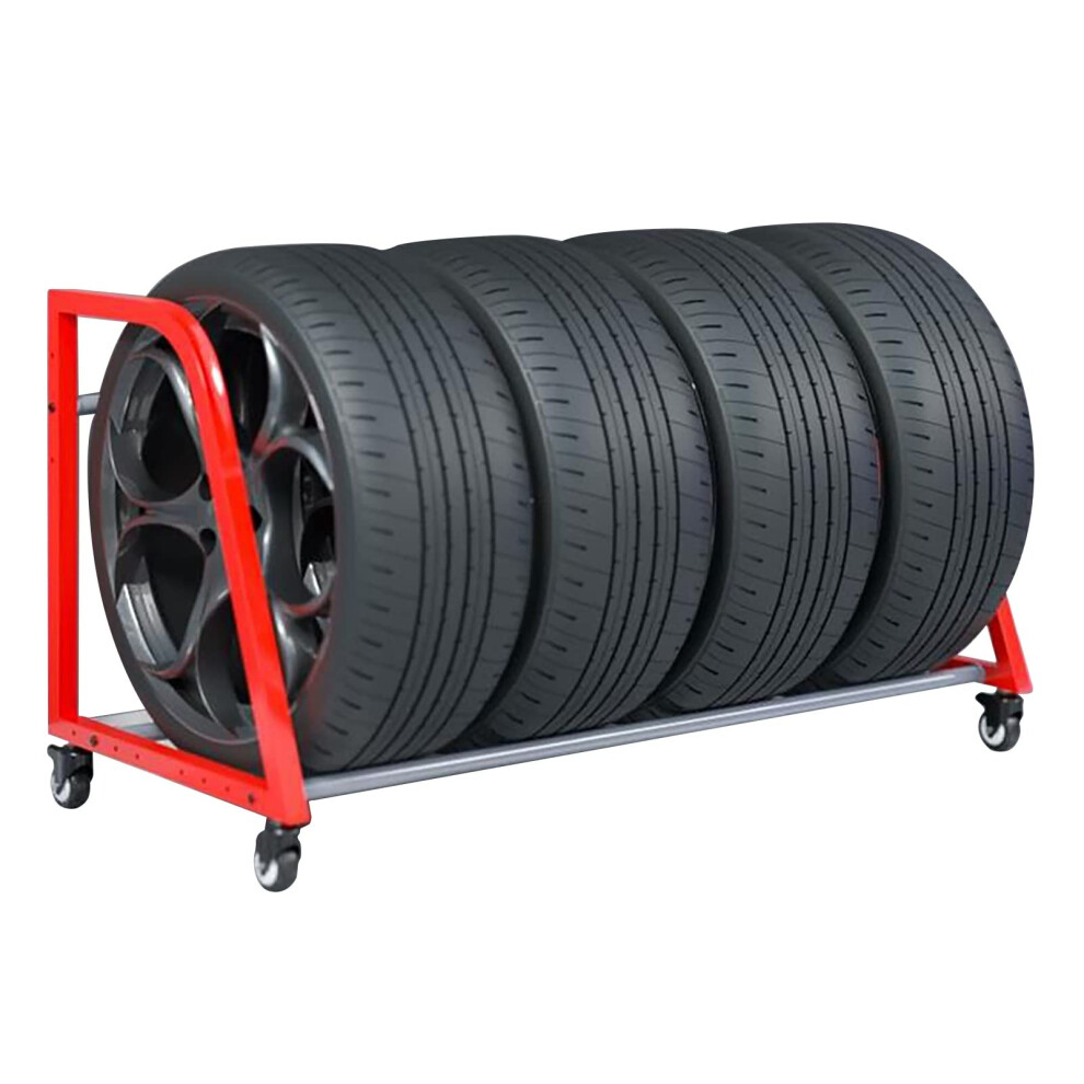 Heavy Duty Rolling Tire Storage Rack With 360 Swivel Wheels And Brake Lock For Garage 9092120388169
