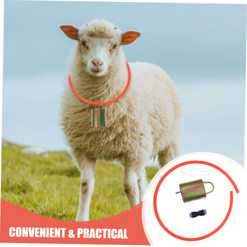 Adjustable Sheep Collar with Copper Bell, Reflective Design and Quick Release for Livestock Tracking 2