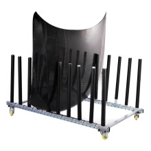 Heavy Duty Adjustable Auto Body Paint Rack with 360 Rotation and Locking Wheels for Car Hood and Door
