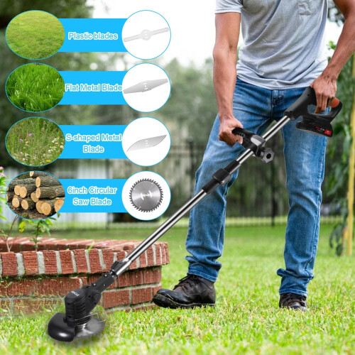 Cordless 24V Garden Strimmer Trimmer withBatteries 2
