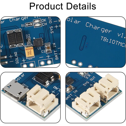 CN3065 Solar LiPo Charger Board 6pcs Efficient Micro USB Lithium Battery Charging Module 1