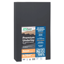 Laminate Underlay XPS Premium 5mm Black Underlay for Laminate or Wood Flooring 9.76m² Per Pack