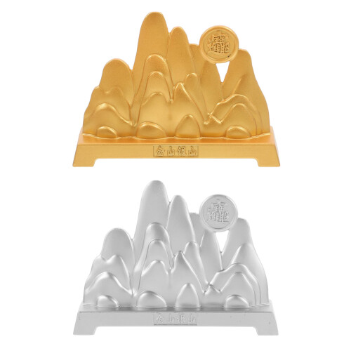 Figurines de montagne décoratives, Statues de-montagne d'argent 1