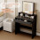 MCC Dressing Table Adjustable LED Mirror Vanity Table Make up Desk and Drawers  Tulsa Black 5