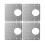 Reparationsplade til hængslede møbler 9x9 cm rustfrit stål 4-Pack 1