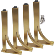 Furniture Legs Adjustable Stainless Steel Titanium Gold 9.8in 4PCS Heavy Duty Cabinet and Table Feet