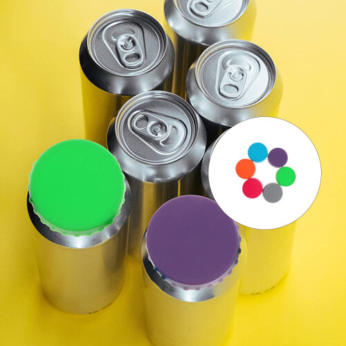 Portable Silicone Can Cap Spill Proof Beverage Container Lid for 2