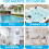 2Pieces Cleaning Brush with Soft Scrub Pad Bath Pool Scrubber 2