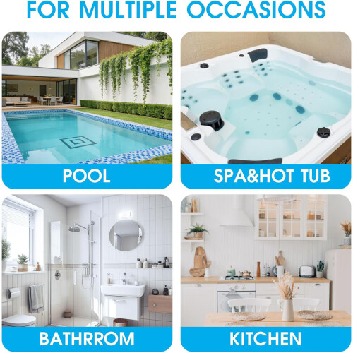 2Pieces Cleaning Brush with Soft Scrub Pad Bath Pool Scrubber 1