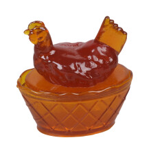 Resin Hen Shape Candy Dishes Creative Chicken Fruit Bowl-Yellow